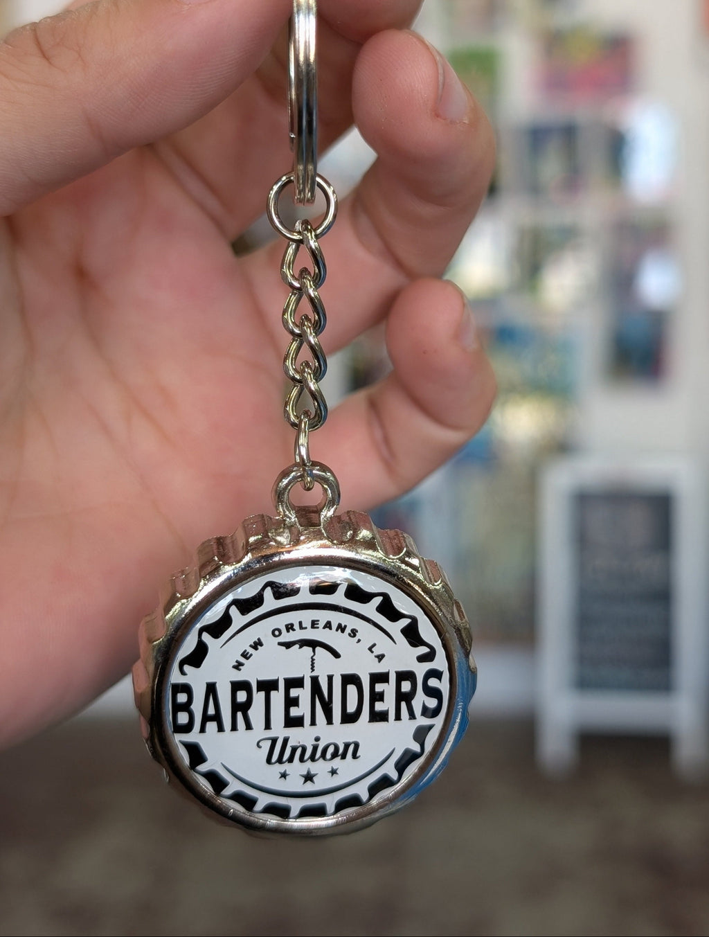 Bartenders Union Bottle Opener Keychain